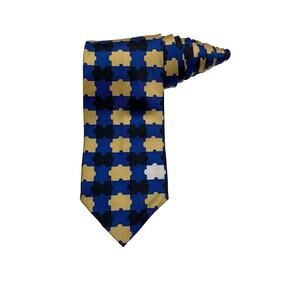 Wild Ties Clint Bohn Collection Puzzle Pieces Novelty Necktie 100% Silk